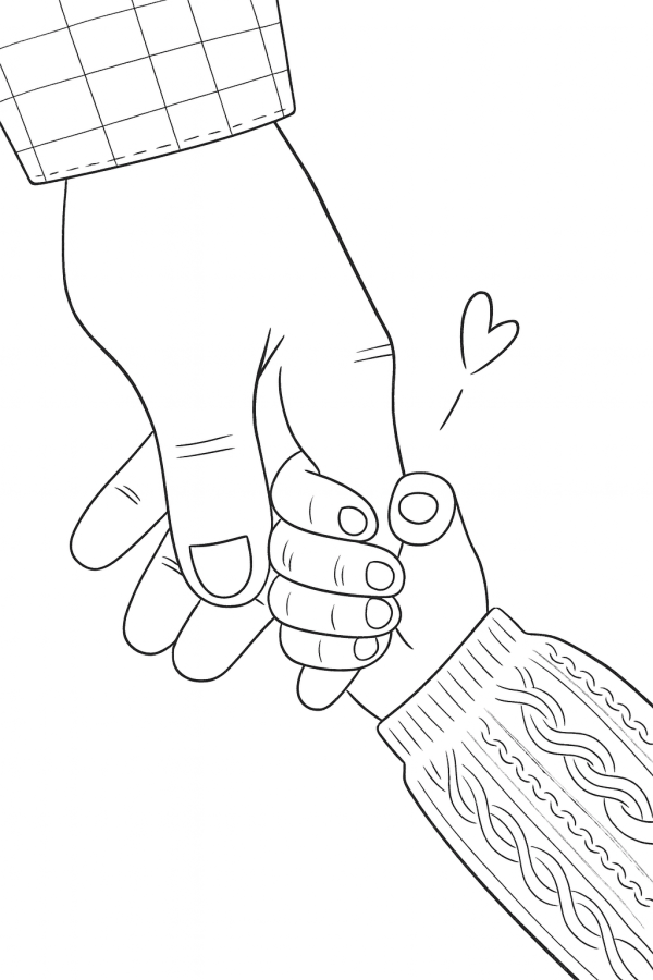 Desenho de Feliz Dia dos Pais para imprimir