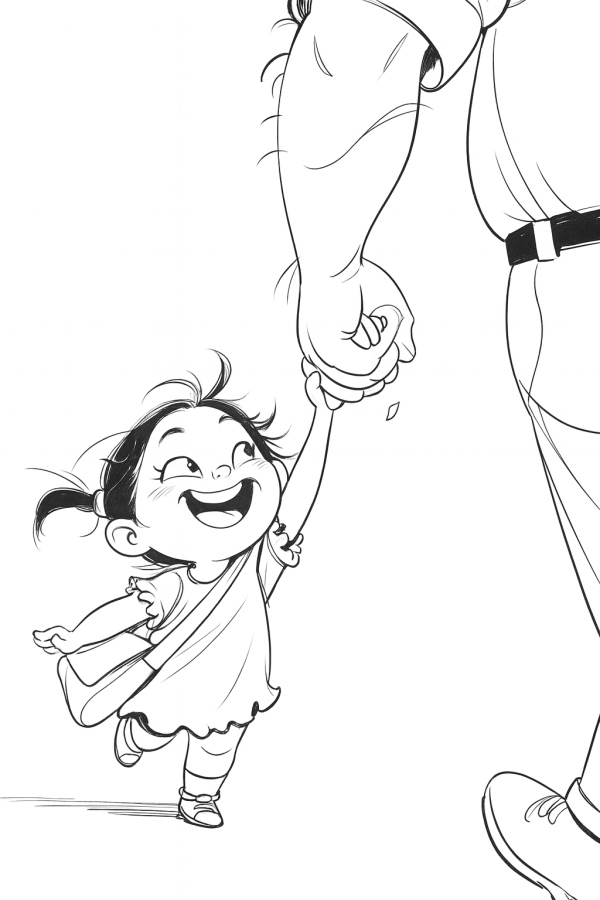 Desenho de Feliz Dia dos Pais para imprimir