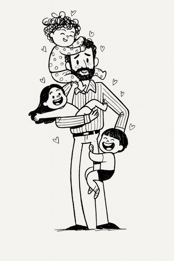 Desenho de Feliz Dia dos Pais para imprimir