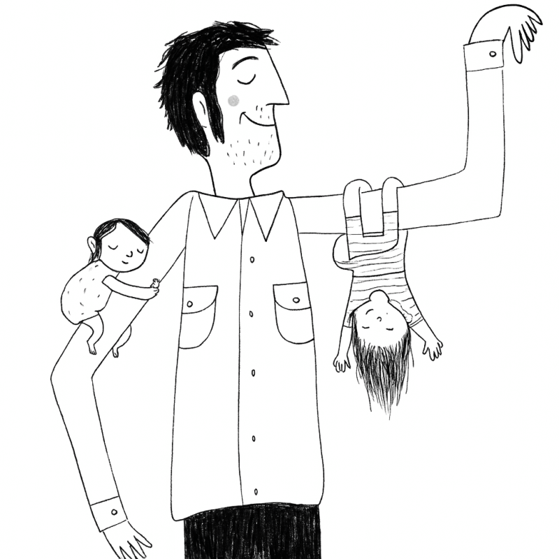 Desenho de Feliz Dia dos Pais para imprimir