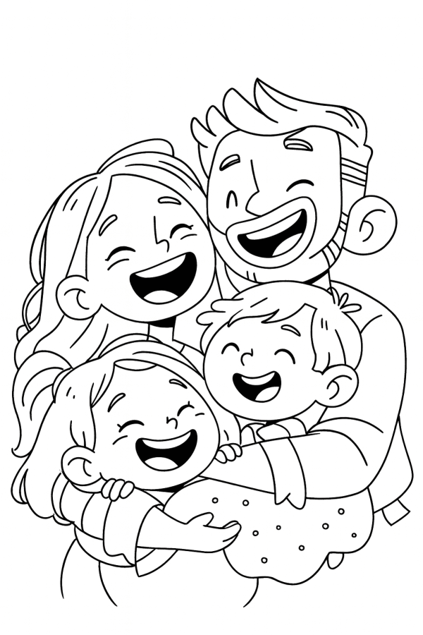 Desenho de Feliz Dia dos Pais para imprimir