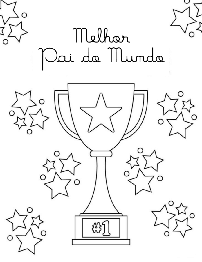 Desenho de Feliz Dia dos Pais para imprimir