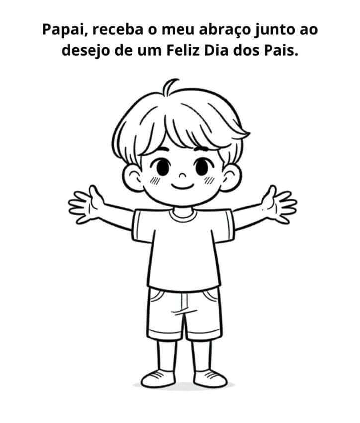 Desenho de Feliz Dia dos Pais para imprimir