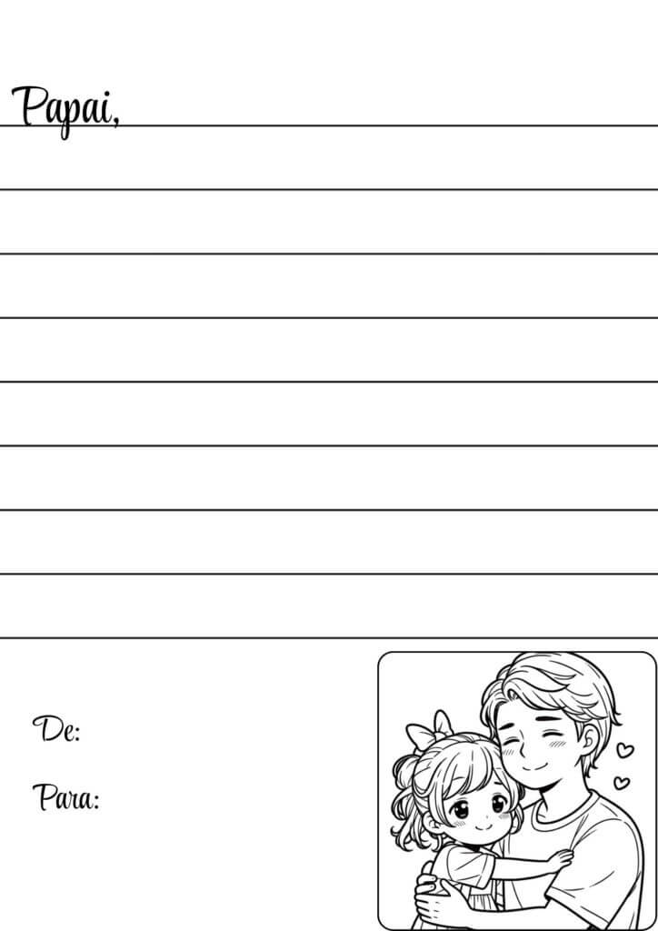 Desenho de Feliz Dia dos Pais para imprimir