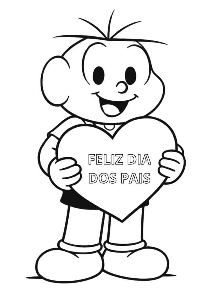Desenho de Feliz Dia dos Pais para imprimir