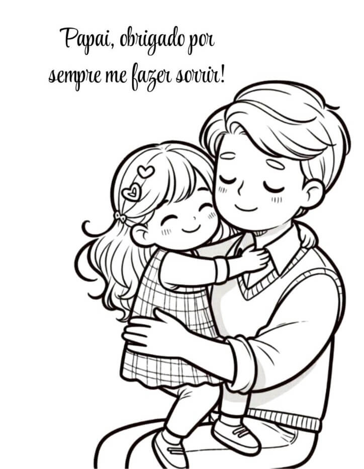 Feliz Dia dos Pais para Colorir e Imprimir