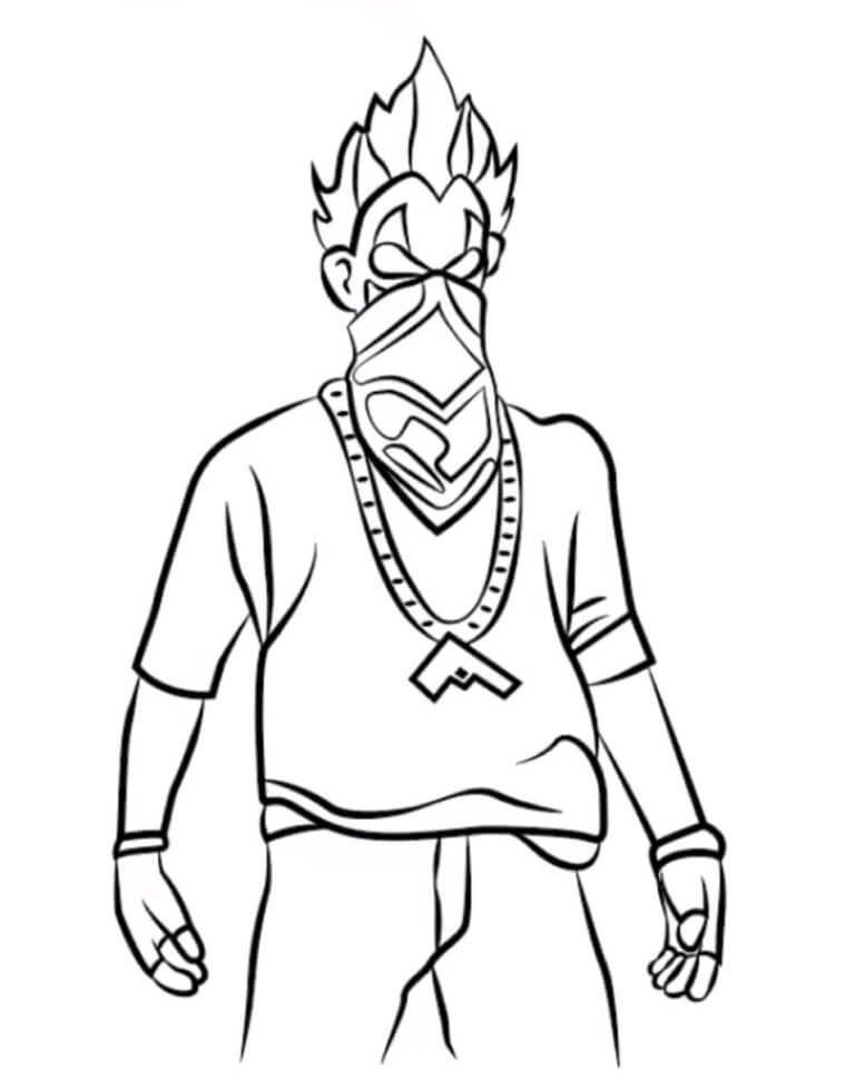 Desenho de Free Fire para imprimir
