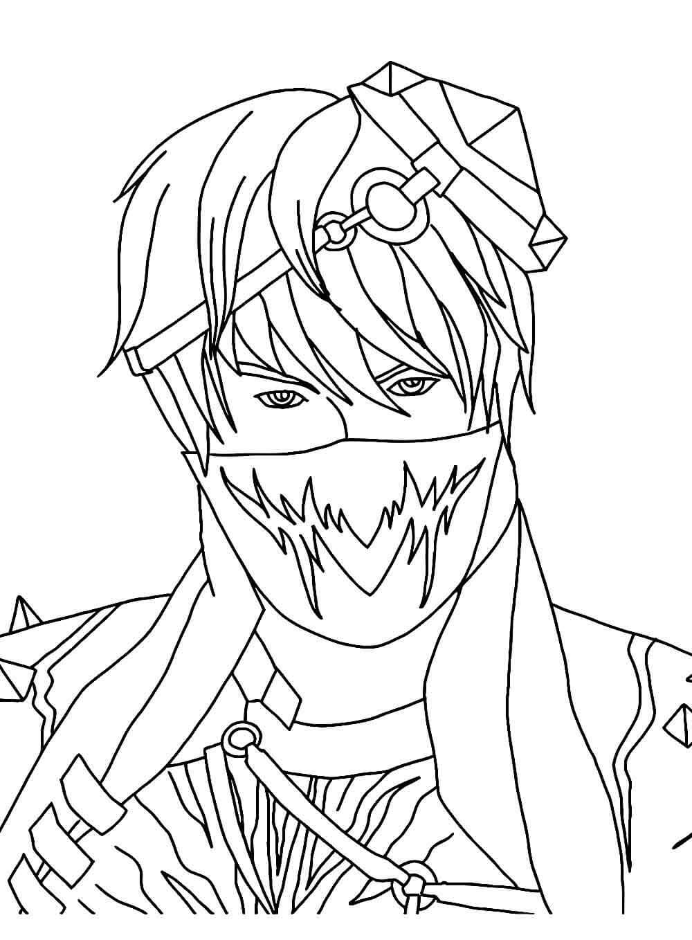 Desenho de Free Fire para imprimir