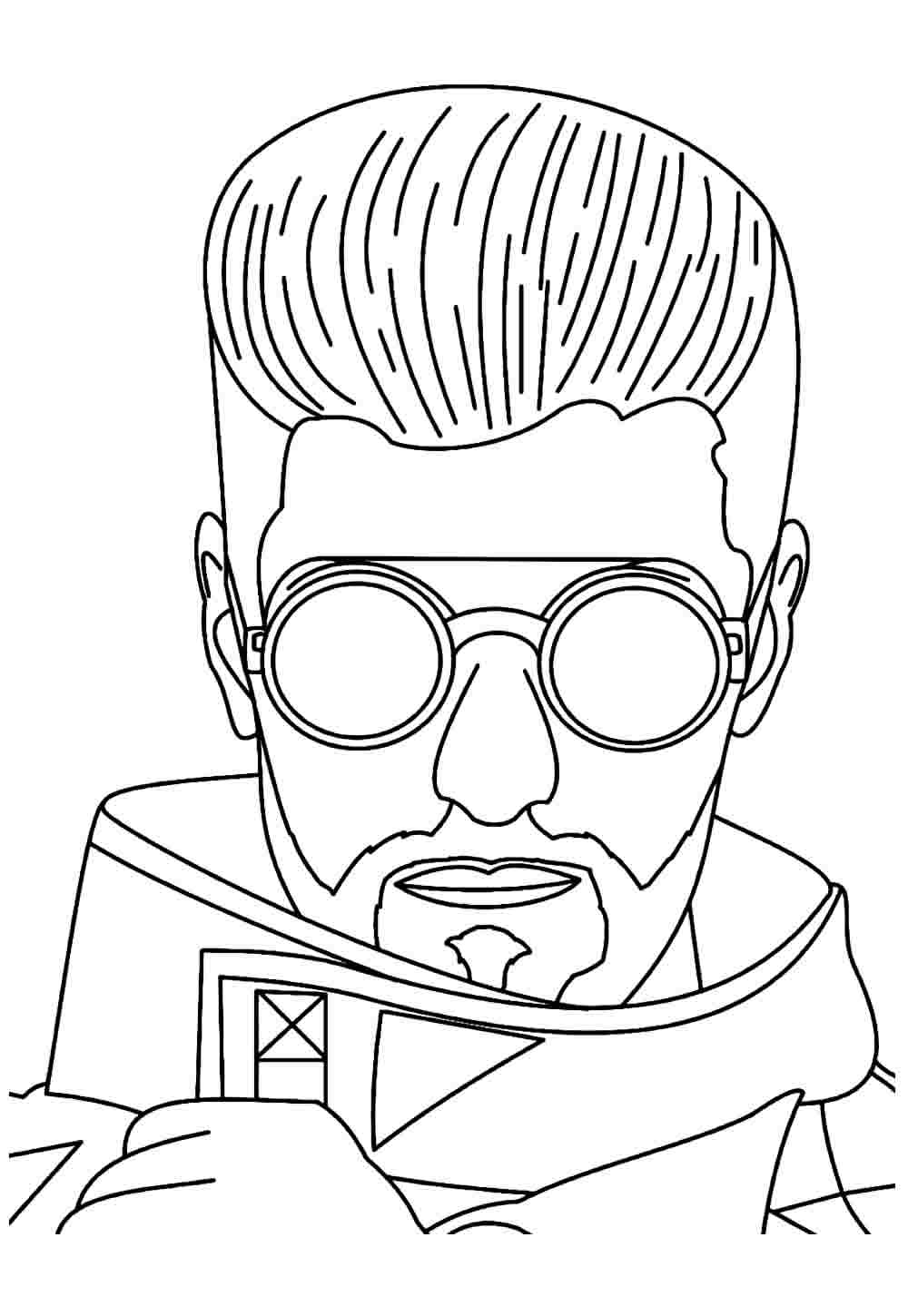 Desenho de Free Fire para imprimir