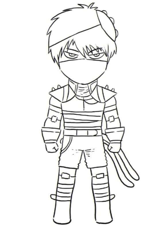Desenho de Free Fire para imprimir
