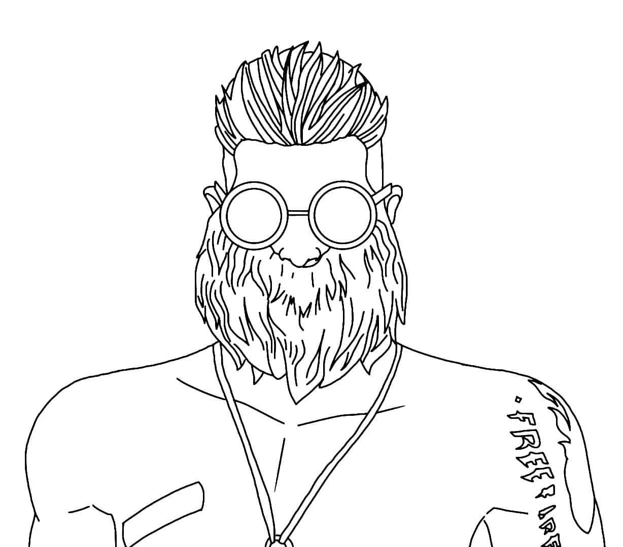 Desenho de Free Fire para imprimir