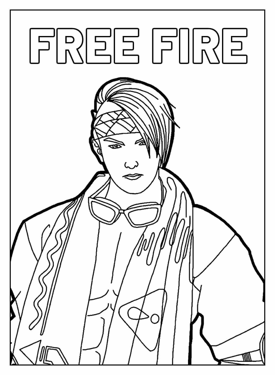 Desenho de Free Fire para imprimir