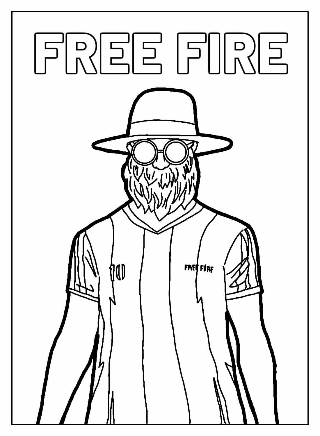 Desenho de Free Fire para imprimir