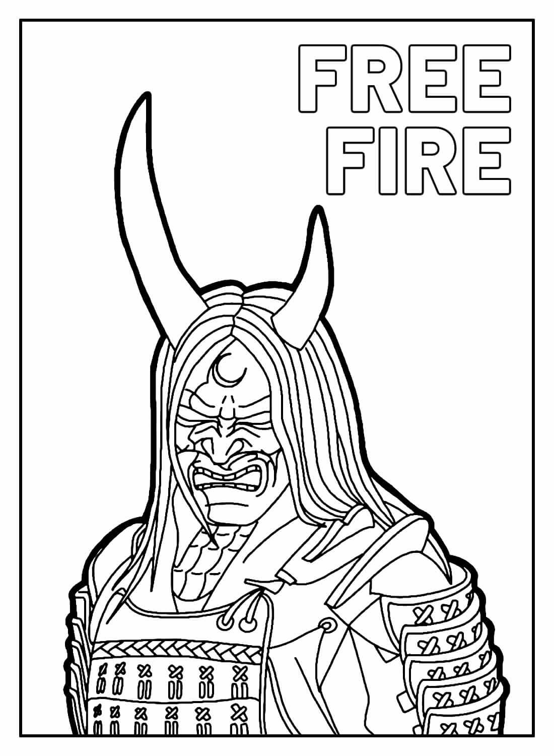 Desenho de Free Fire para imprimir
