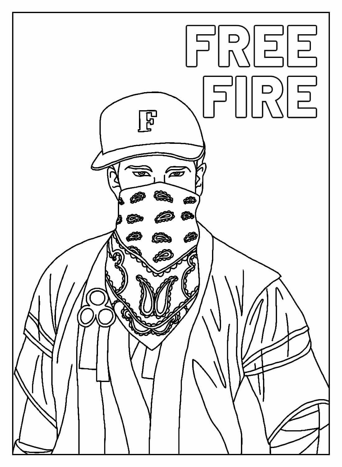 Desenho de Free Fire para imprimir