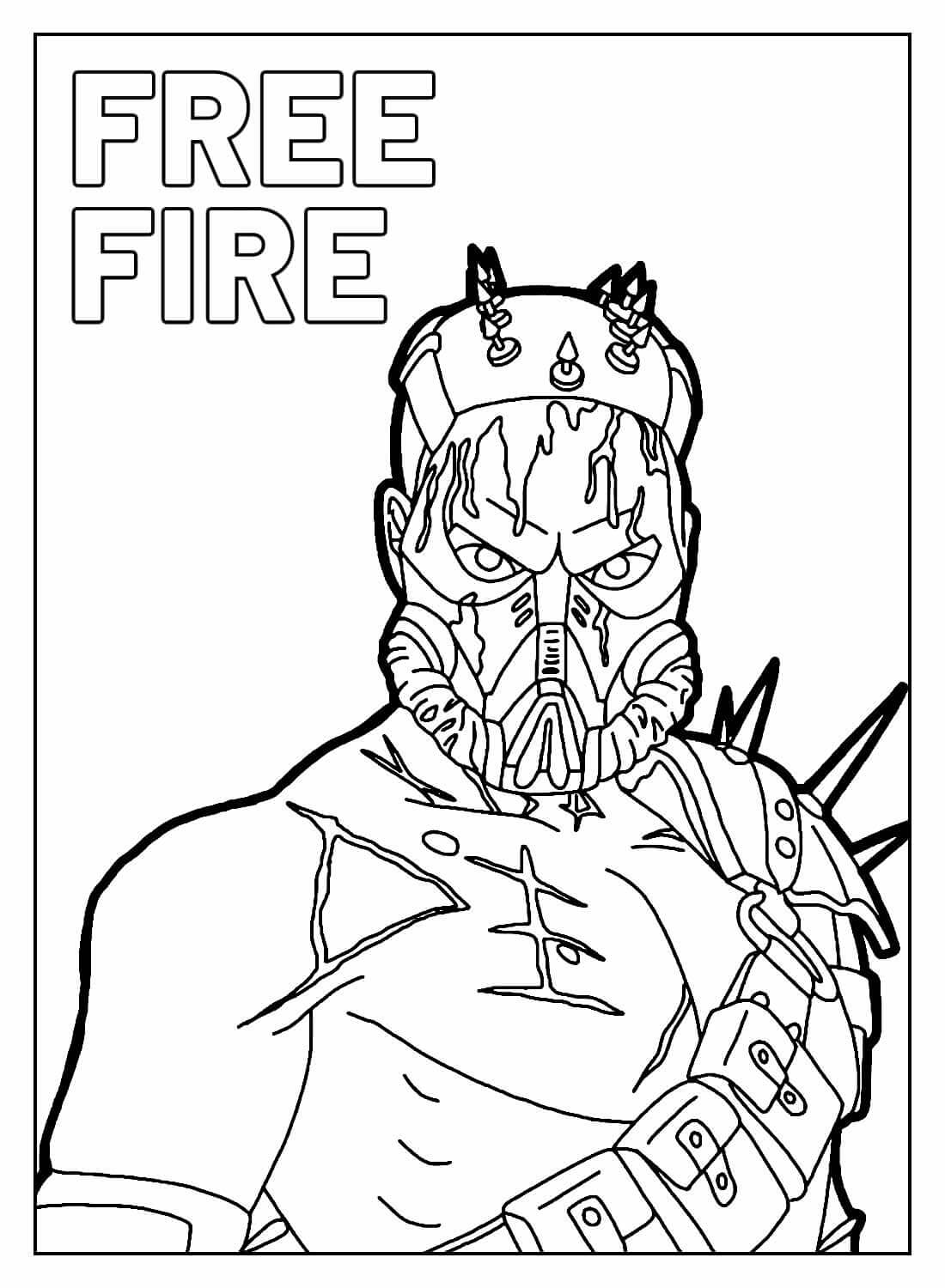 Desenho de Free Fire para imprimir