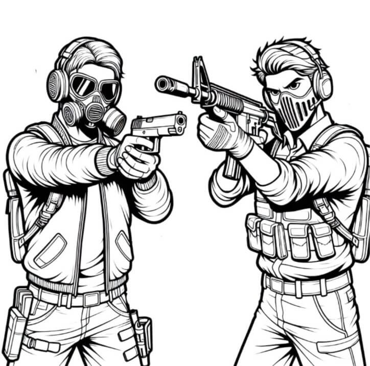Desenho de Free Fire para imprimir
