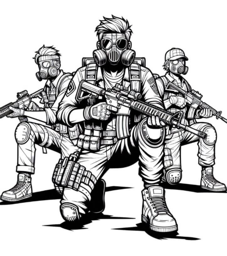 Desenho de Free Fire para imprimir