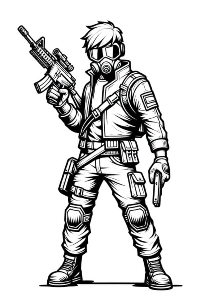 Desenho de Free Fire para imprimir