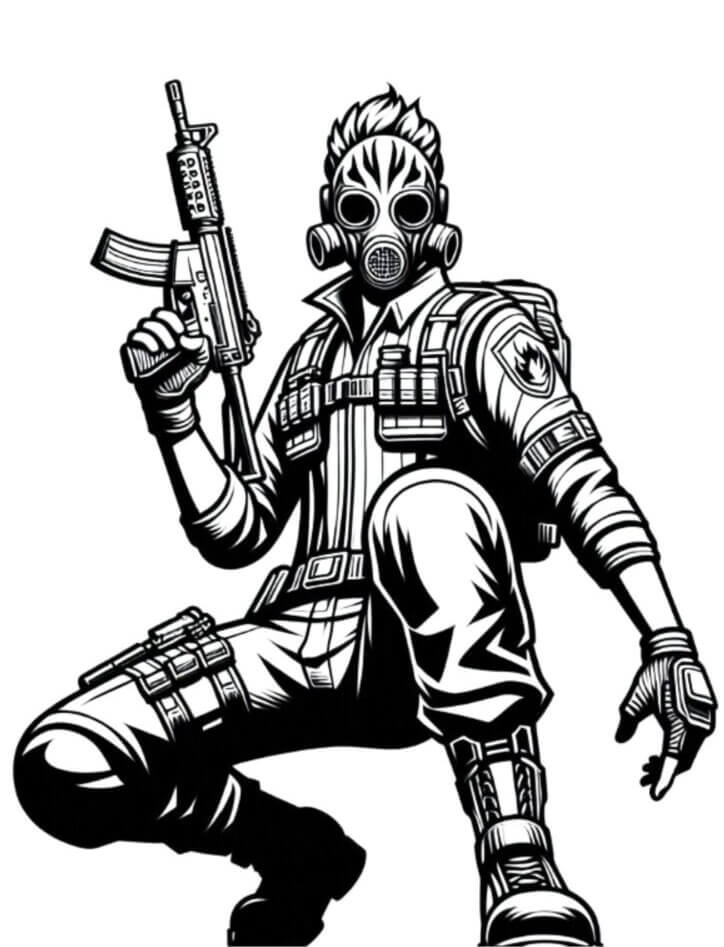 Desenho de Free Fire para imprimir