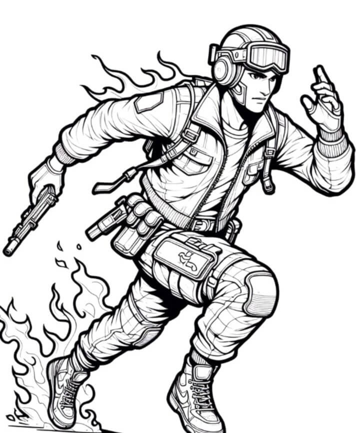 Desenho de Free Fire para imprimir