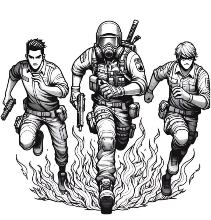 Desenho de Free Fire para imprimir
