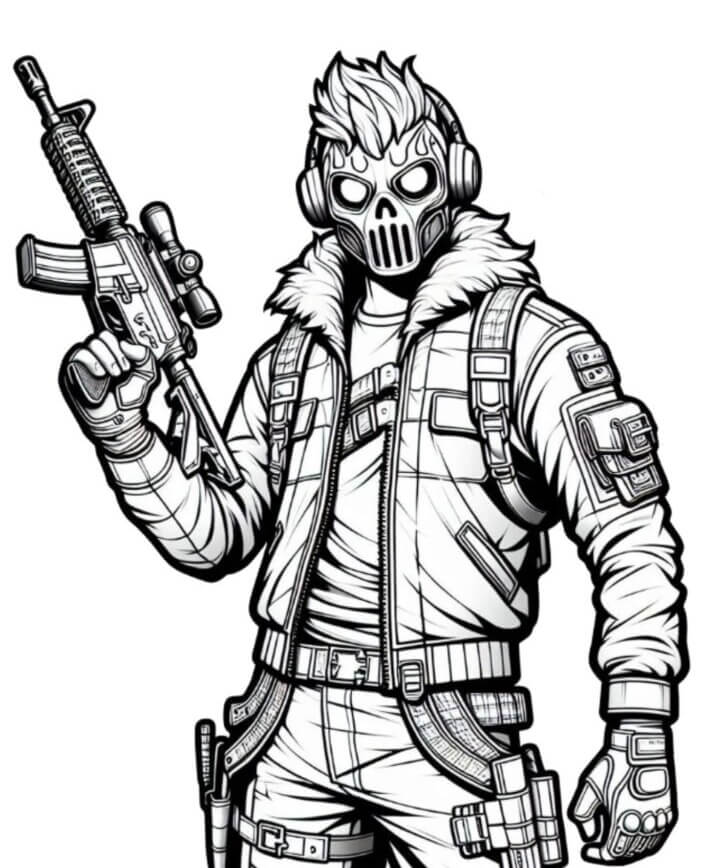 Desenho de Free Fire para imprimir