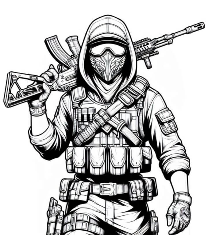 Desenho de Free Fire para imprimir