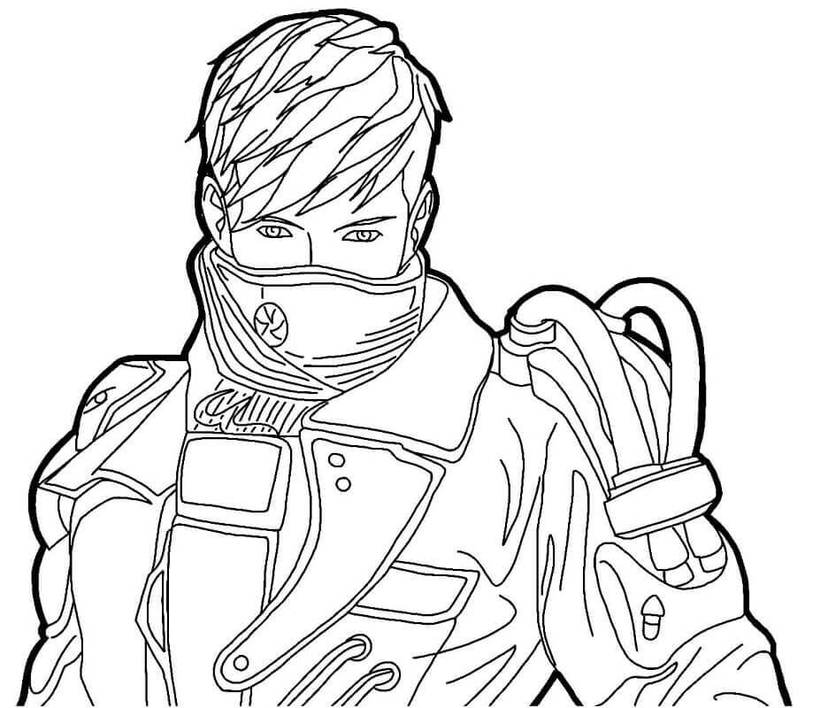 Desenho de Free Fire para imprimir