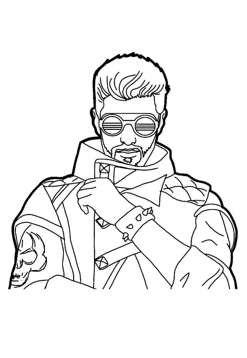 Desenho de Free Fire para imprimir