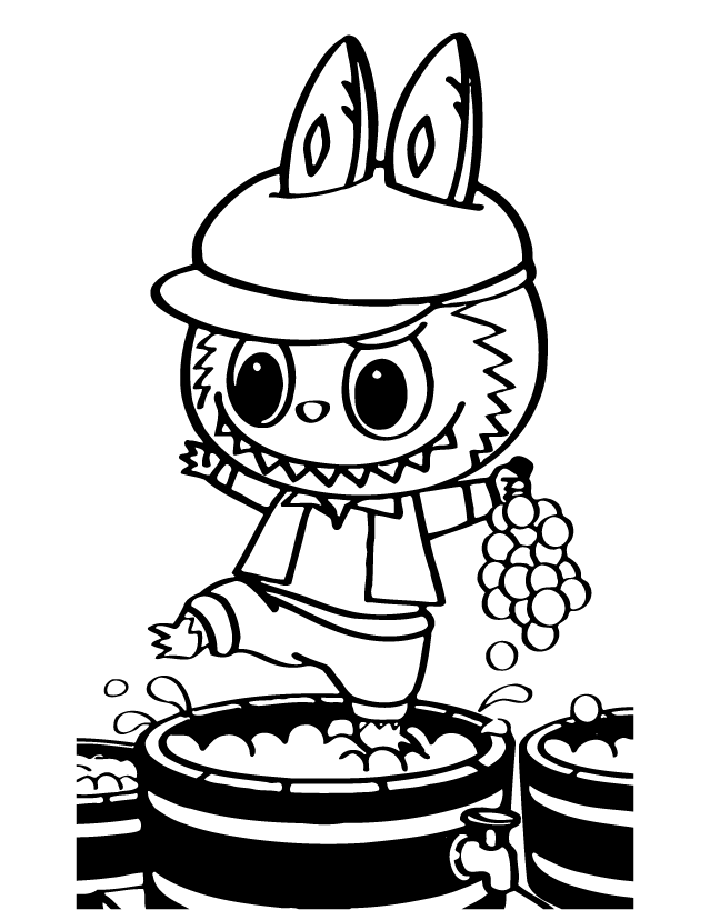 Desenho de Labubu para imprimir