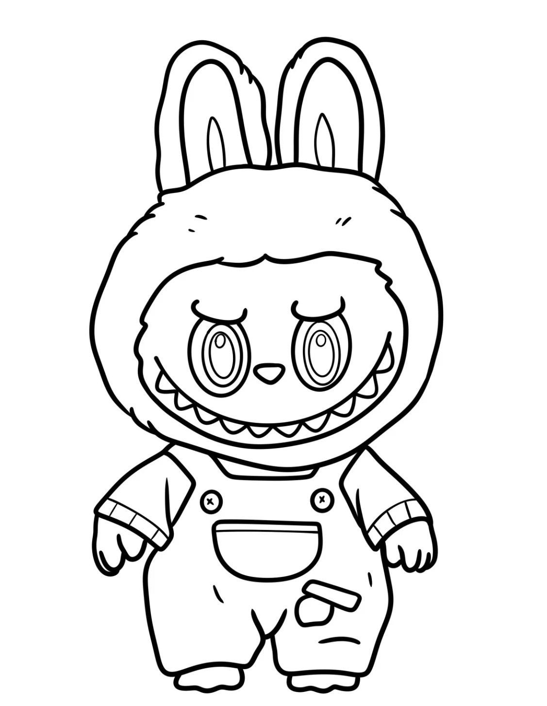 Desenho de Labubu para imprimir