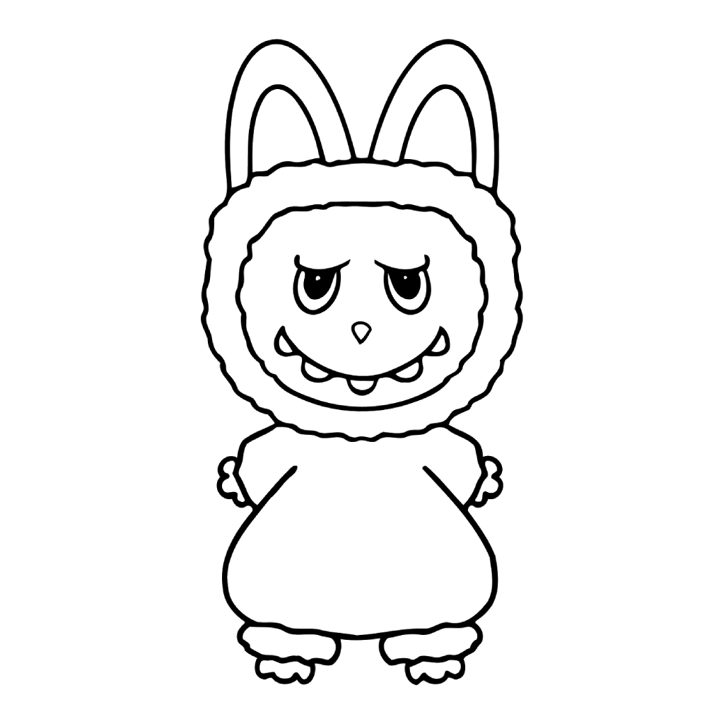 Desenho de Labubu para imprimir