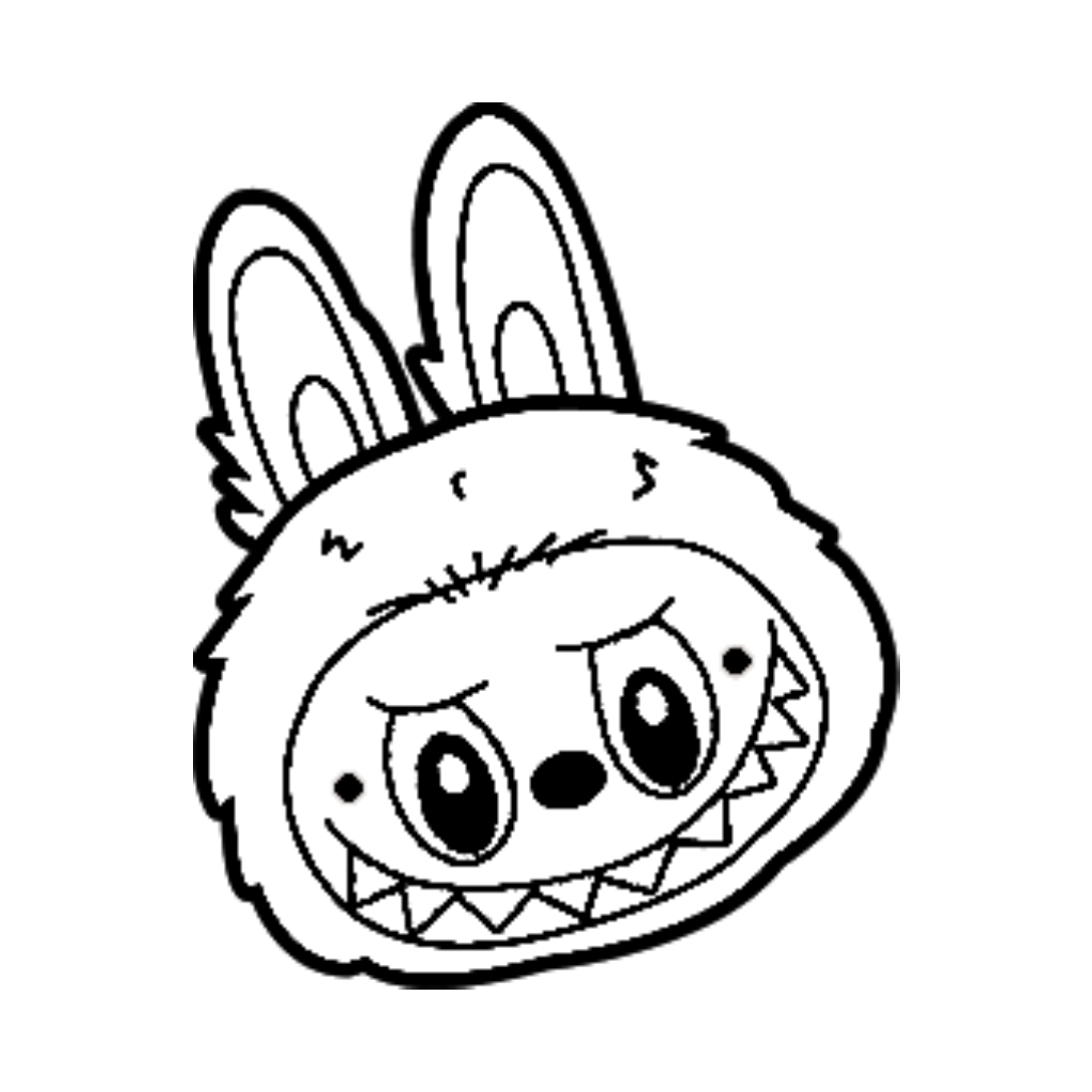 Desenho de Labubu para imprimir