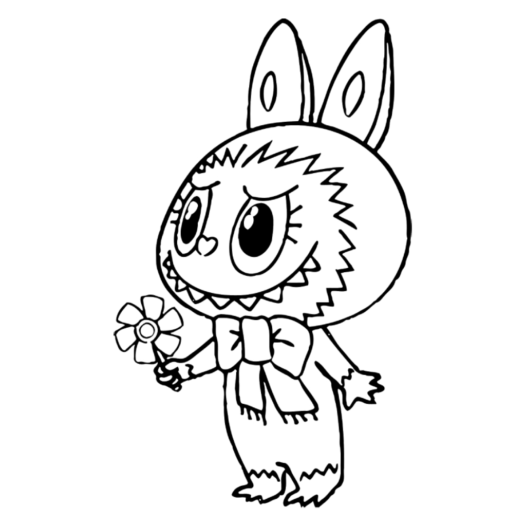 Desenho de Labubu para imprimir