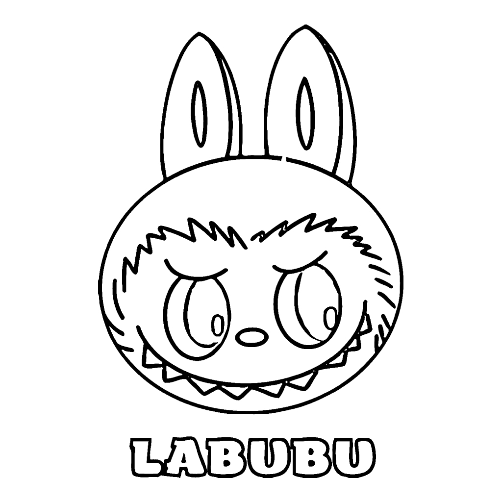 Desenho de Labubu para imprimir