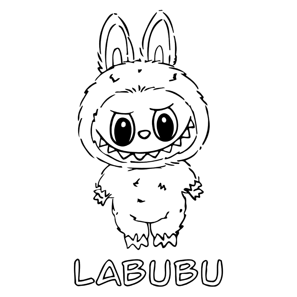 Desenho de Labubu para imprimir