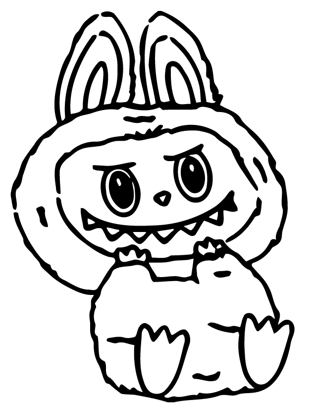 Desenho de Labubu para imprimir