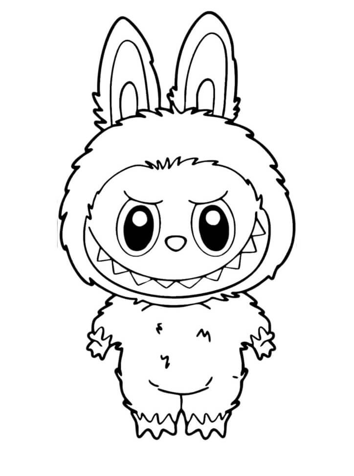 Desenho de Labubu para imprimir