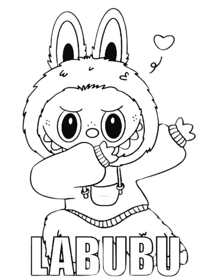 Desenho de Labubu para imprimir