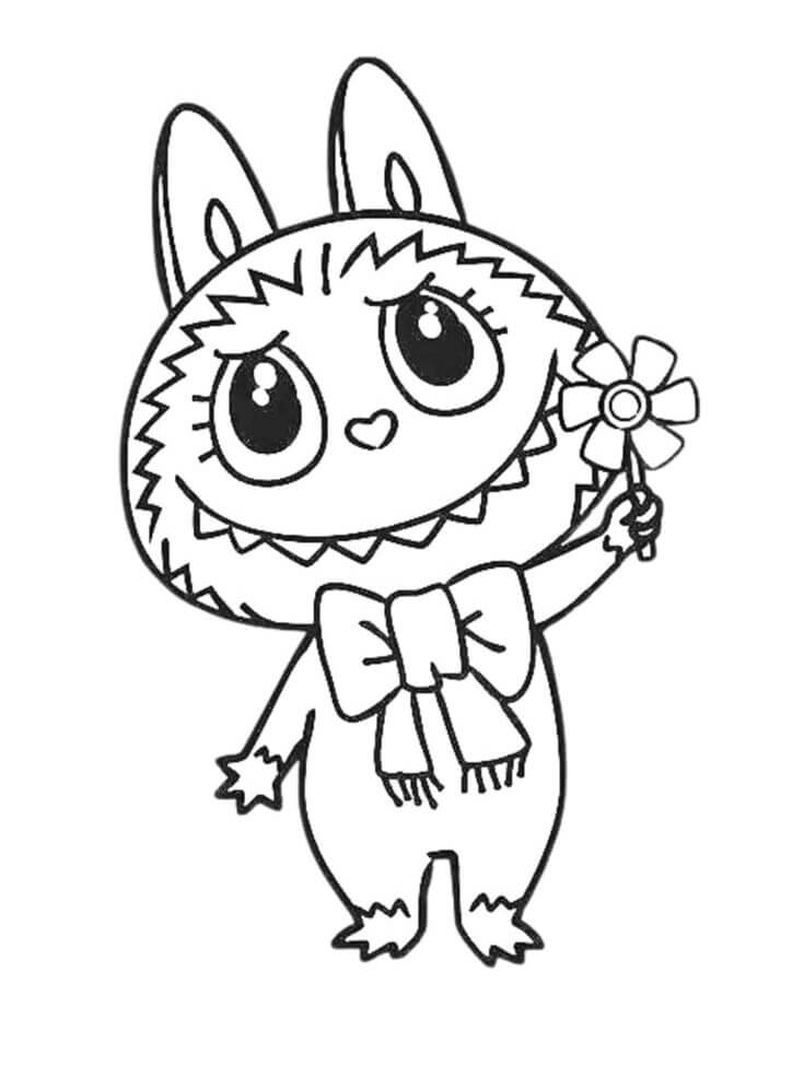 Desenho de Labubu para imprimir