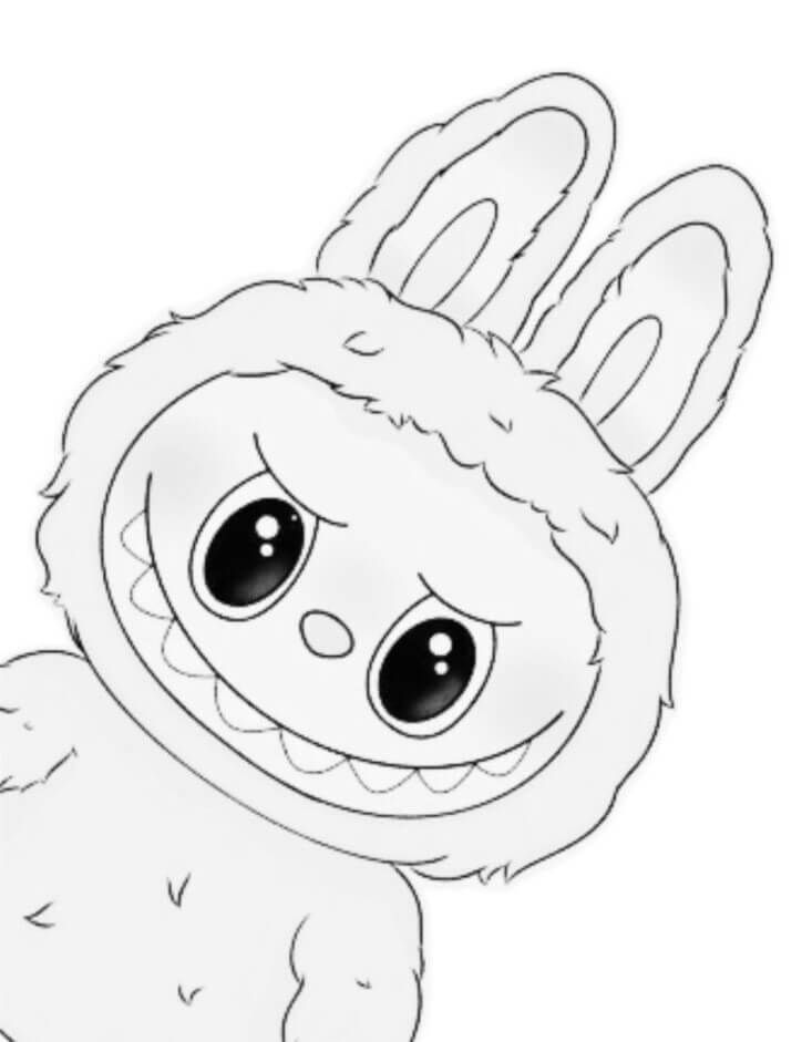 Desenho de Labubu para imprimir