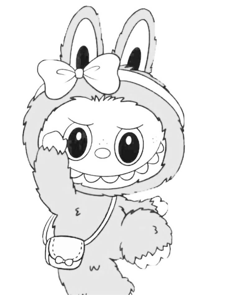 Desenho de Labubu para imprimir