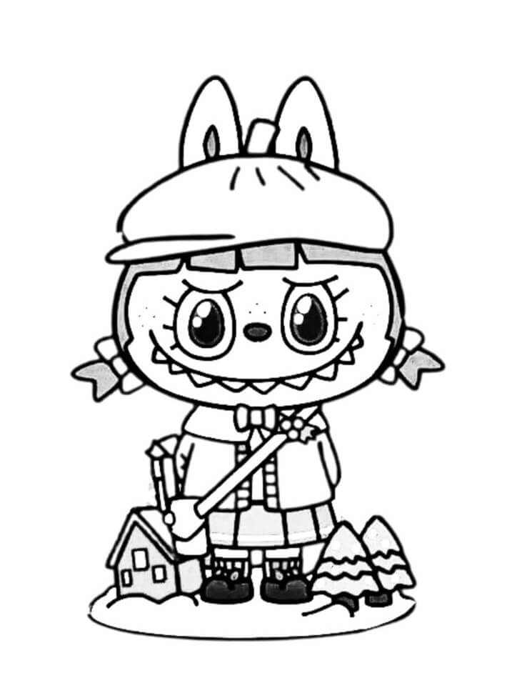 Desenho de Labubu para imprimir