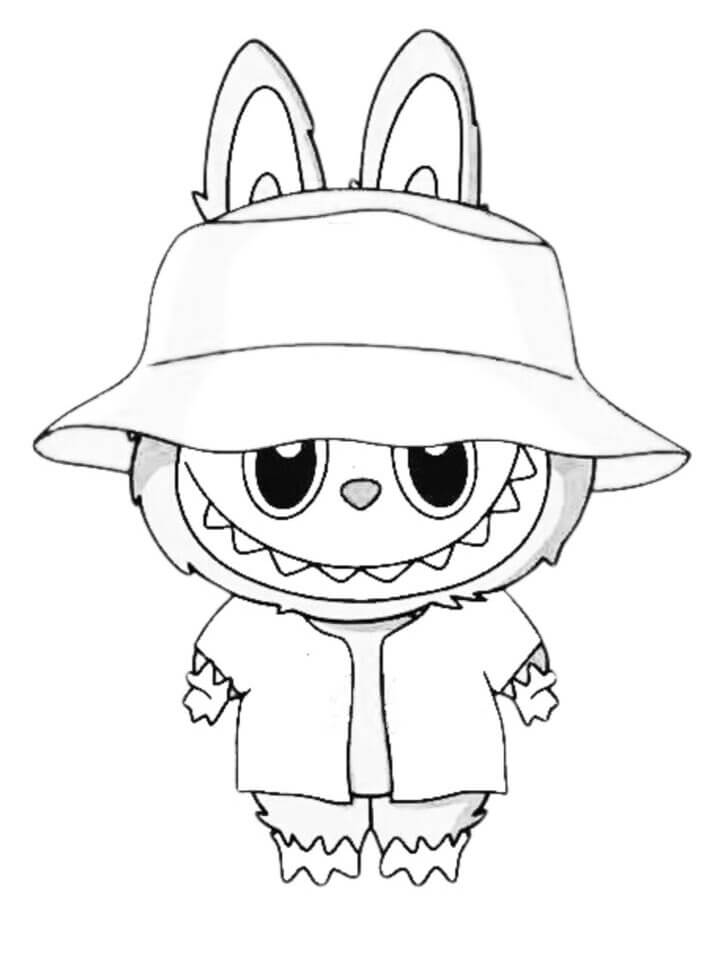 Desenho de Labubu para imprimir