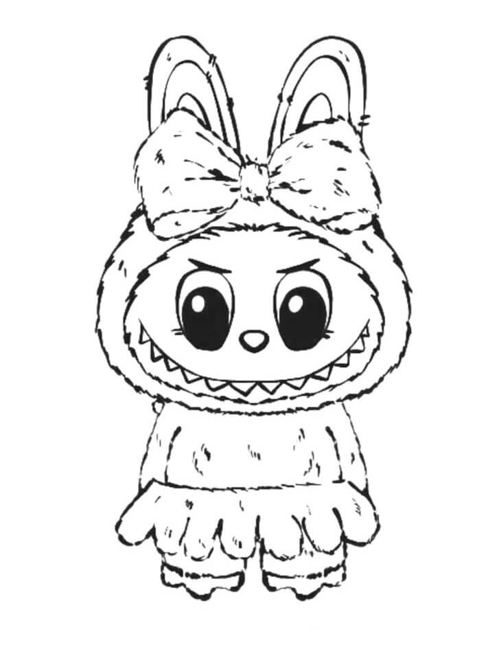 Desenho de Labubu para imprimir