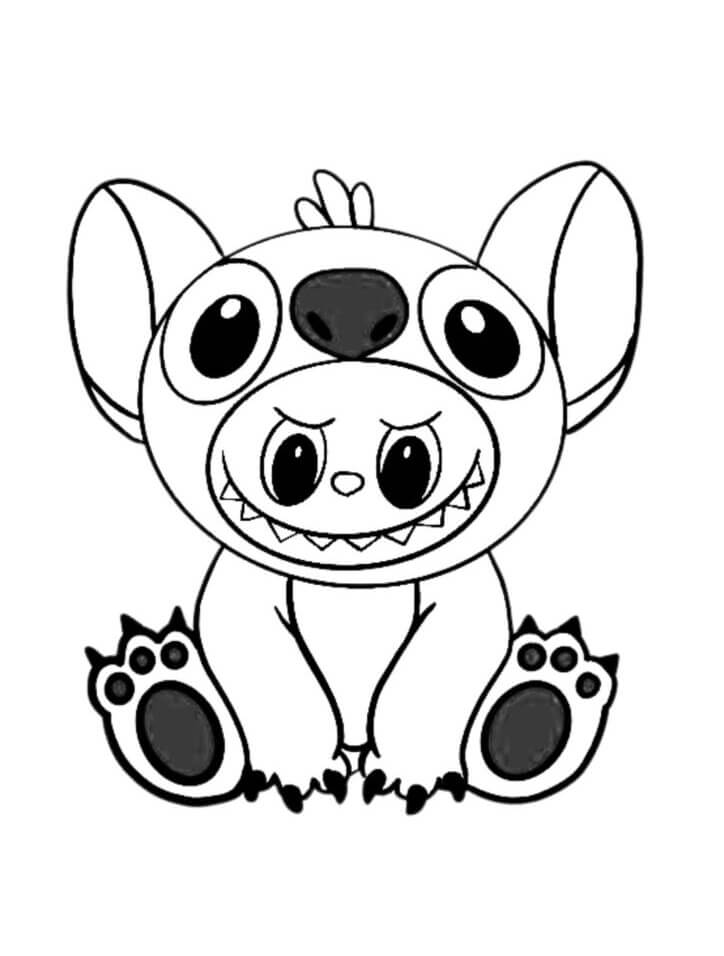 Desenho de Labubu para imprimir