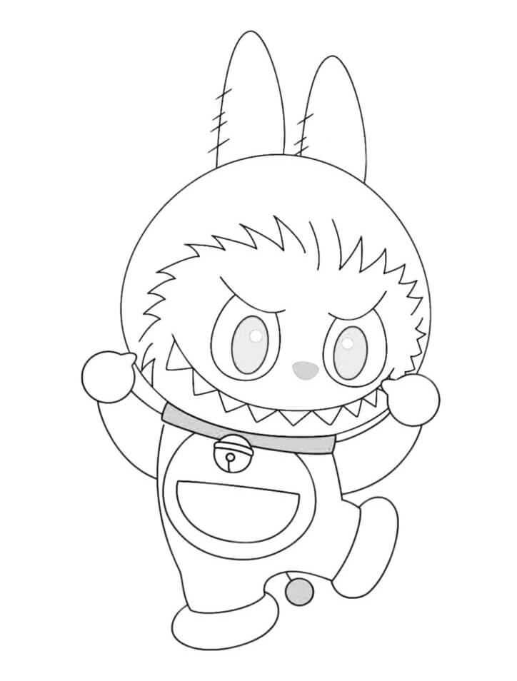 Desenho de Labubu para imprimir