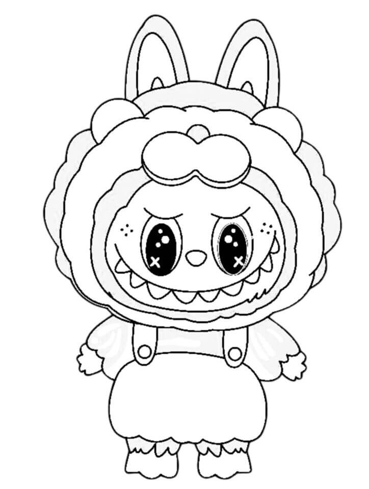Desenho de Labubu para imprimir