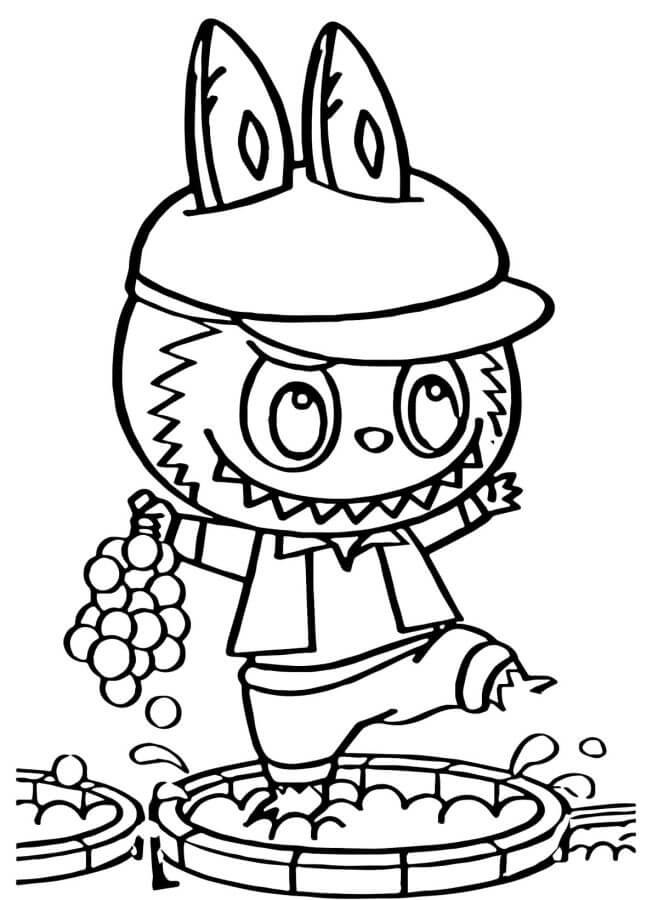 Desenho de Labubu para imprimir